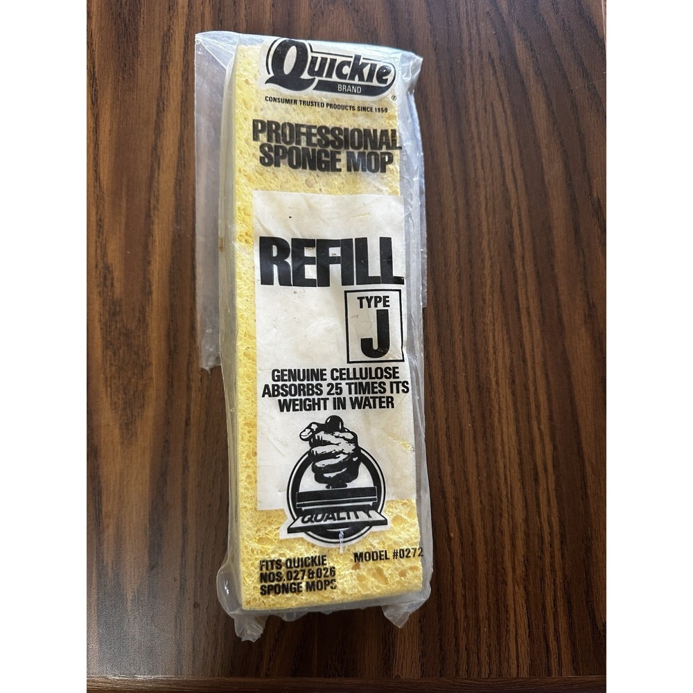 Quickie Jumbo Professional Sponge Mop Refill #0272 Fits 027 & 026 USA Type J